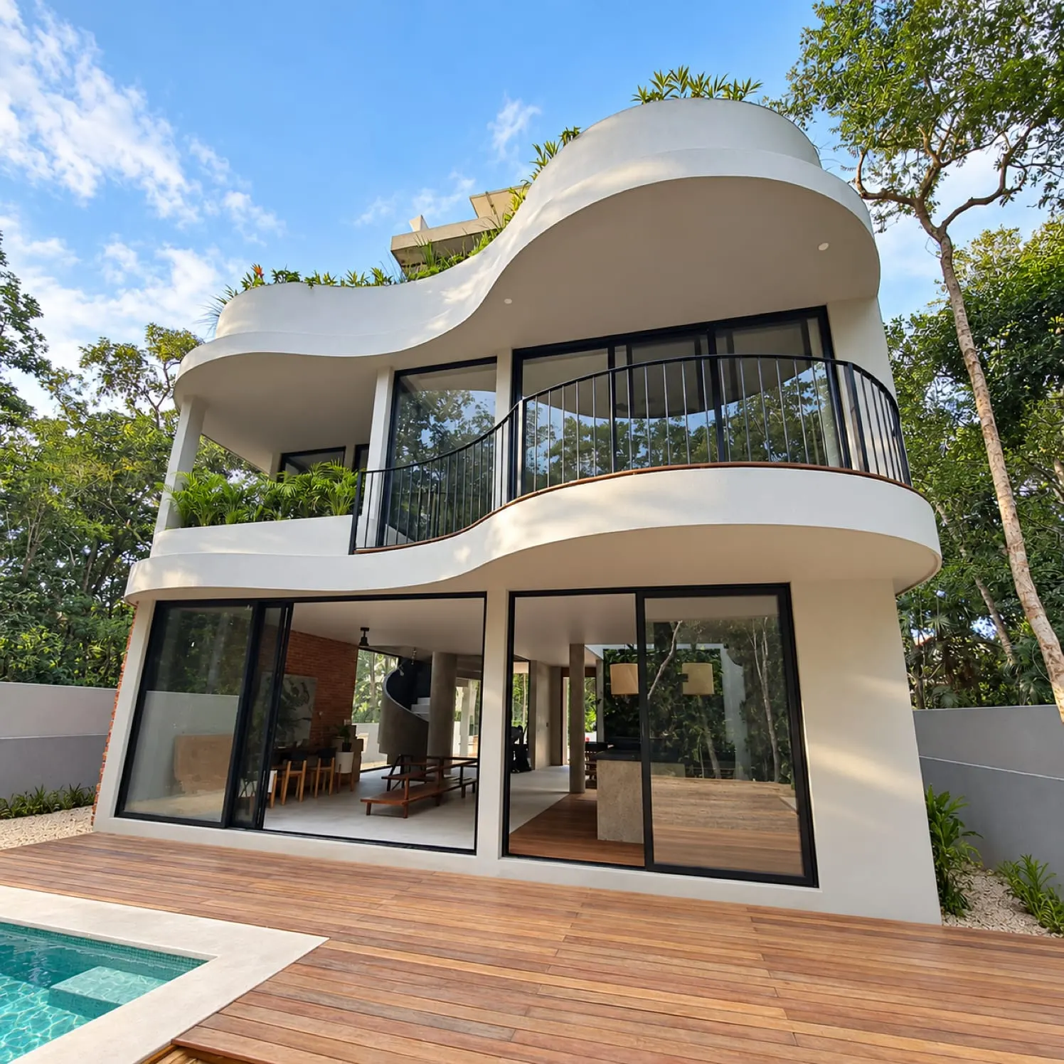 Vista 18 del proyecto Casa Tzabakan, realizado por MR+ en México